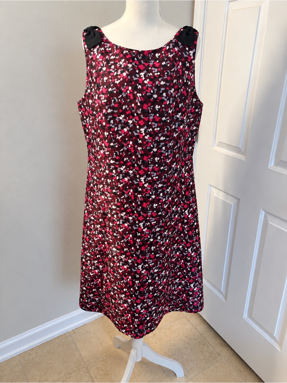 RSVP by Talbots Taffeta Twill Dress Confetti Bow Women’s Size 16 Cocktail Party